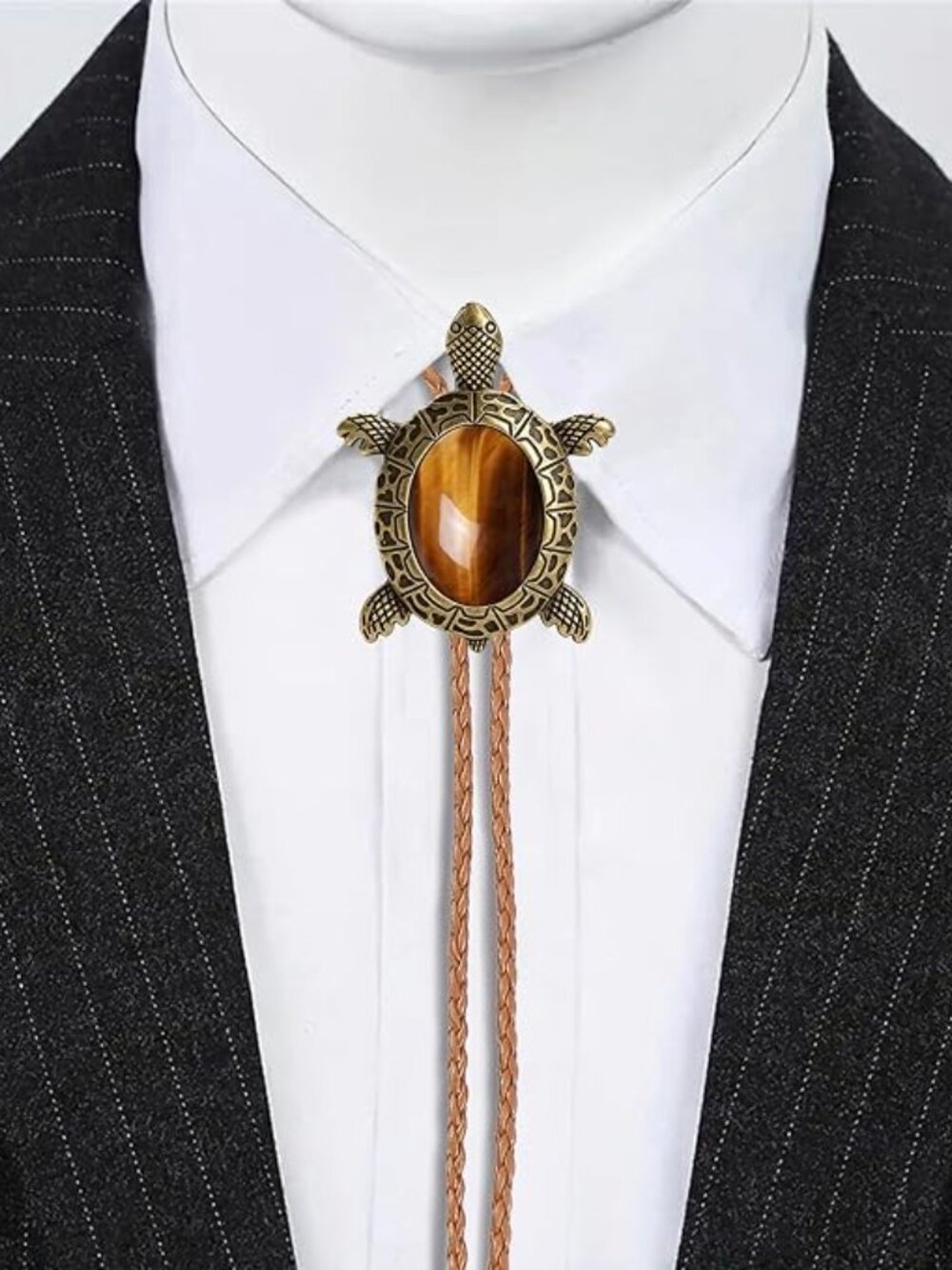 Tiger Tortoise Bolo Tie